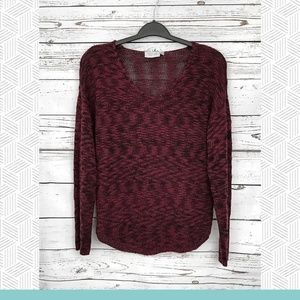 RD Style - Maroon V-Neck Sweater